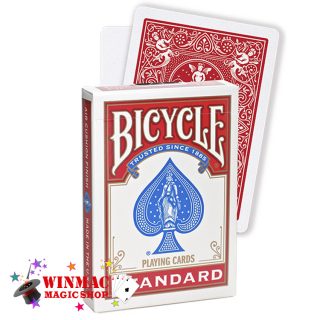 Bicycle standard blank face red back playing card deck
