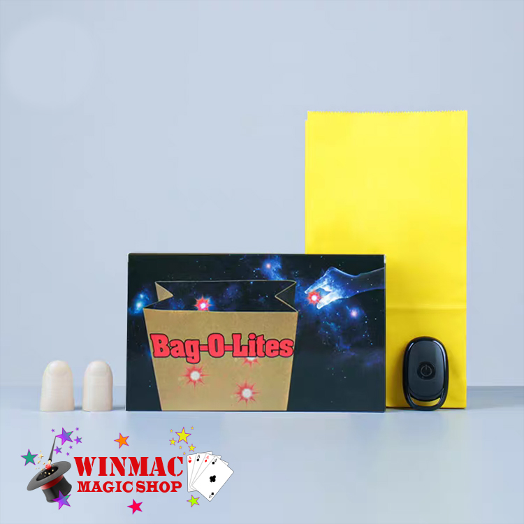 Remote control bag of light magic gimmick and transmitter close-up